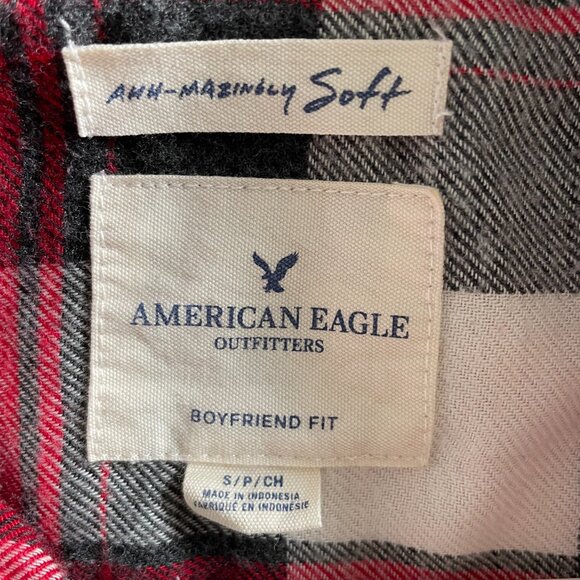 American Eagle Boyfriend Fit Flannel Plaid shirt - Picture 3 of 3